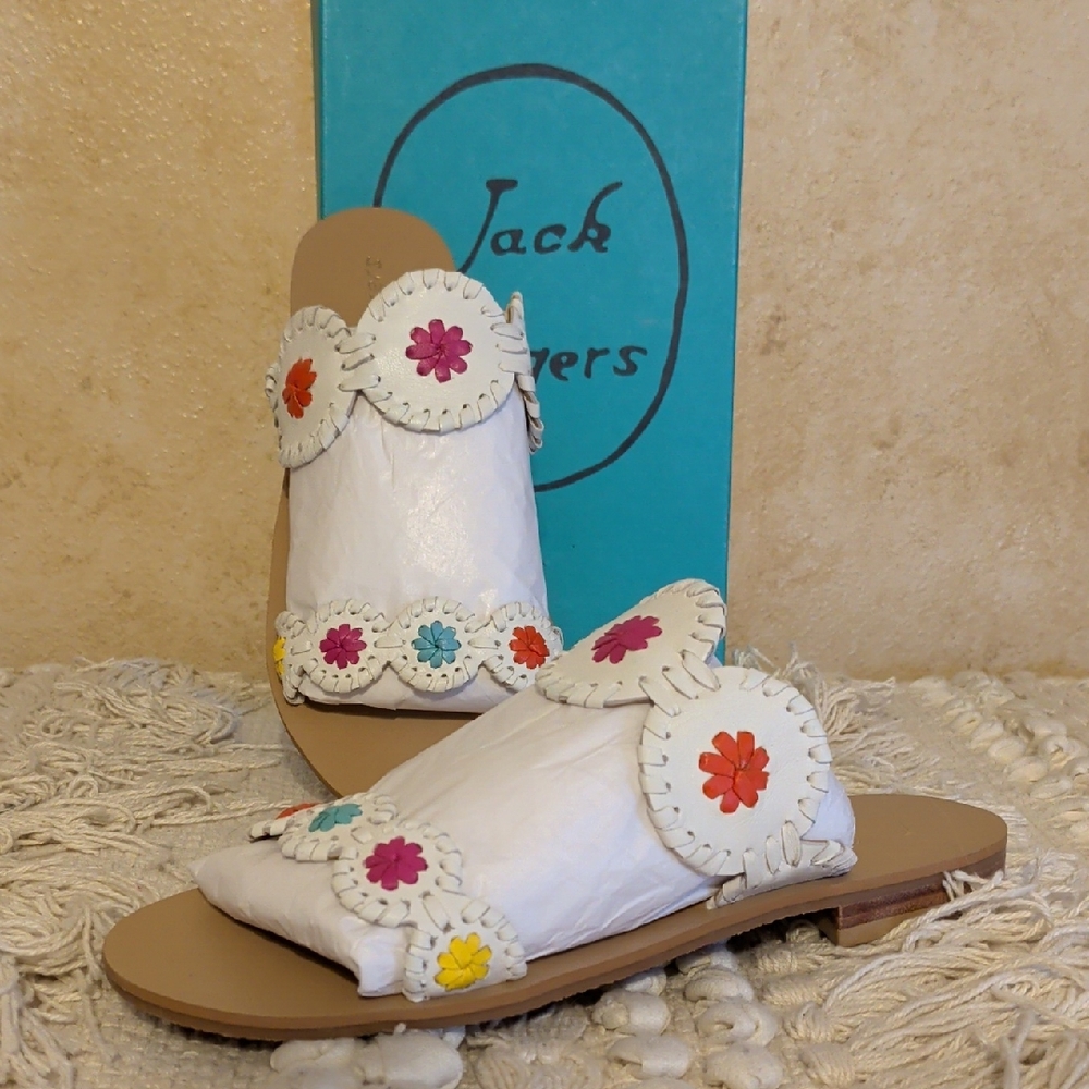 Jack Rogers NIB 6 Leather Lauren Sandals